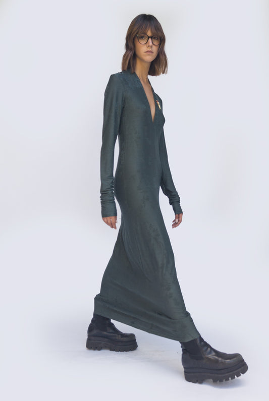 Long Dress in jersey bosco
