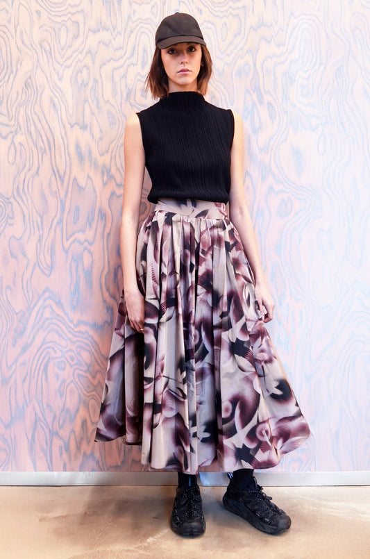 Gonna in tessuto tecnico