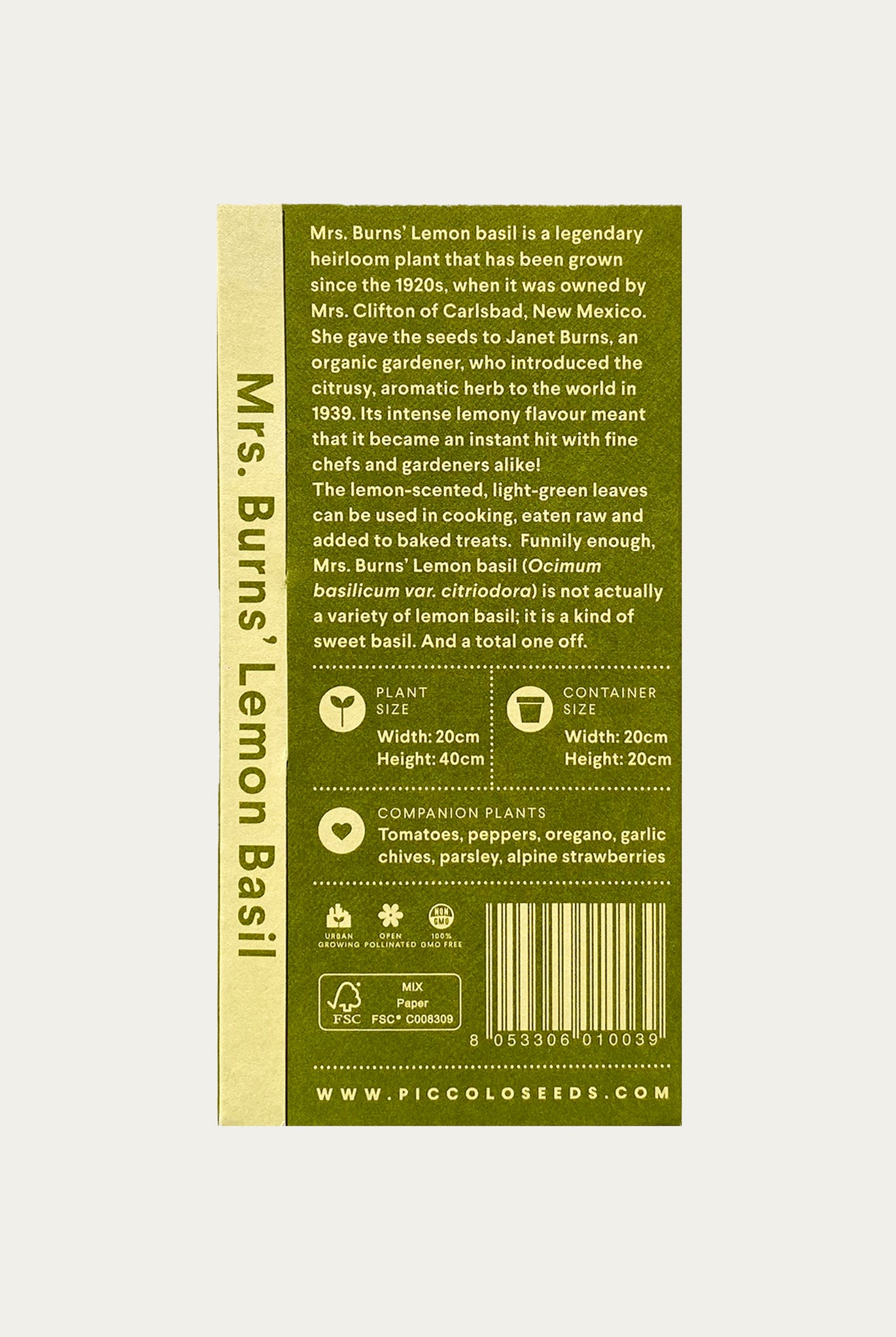 Semi - Basilico al Limone di Mrs. Burns