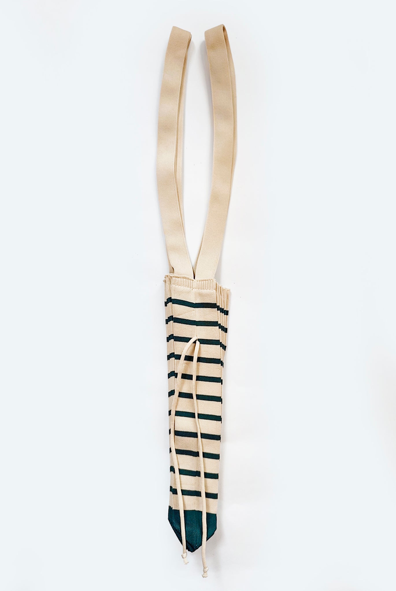 Green Striped Shopper