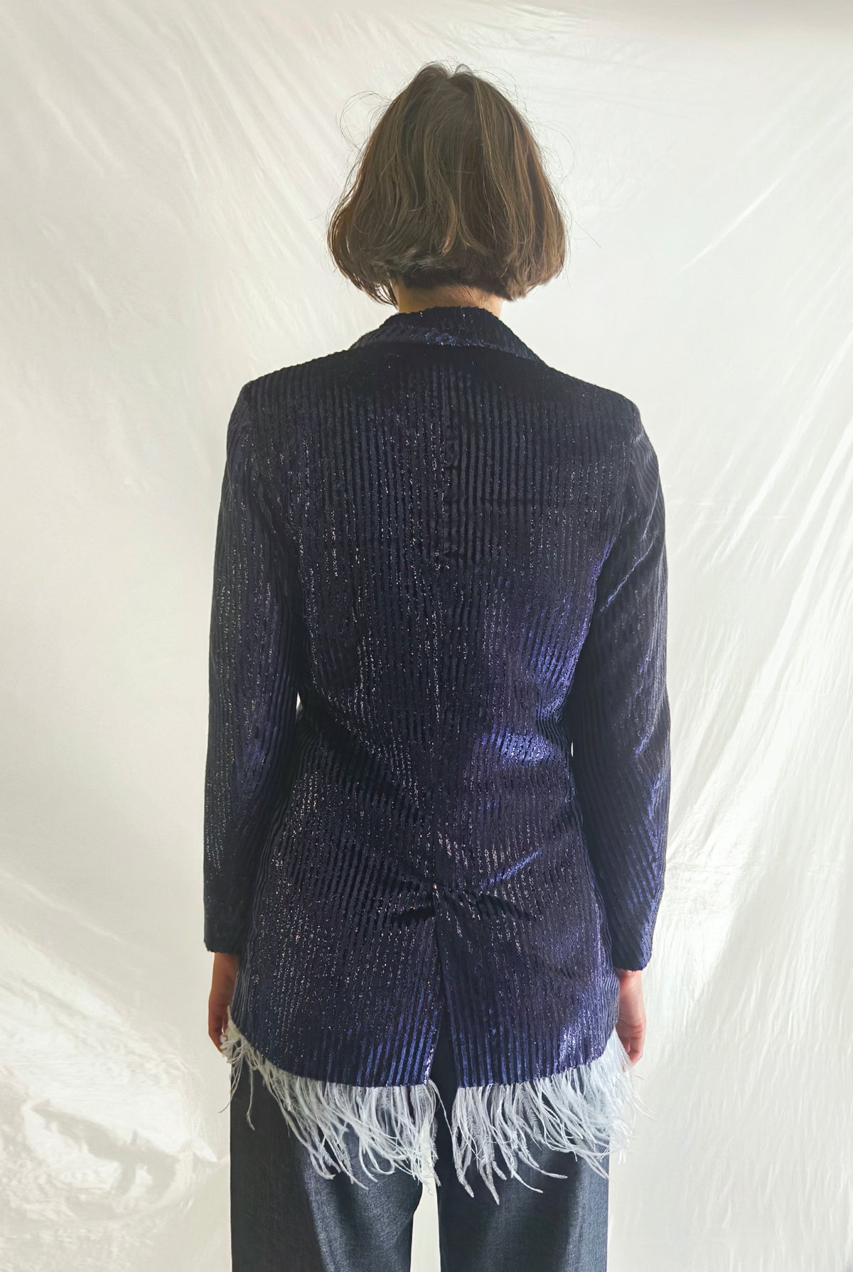 Velvet Blazer Blue