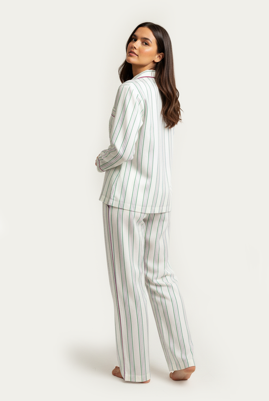 Stripes pijamas green