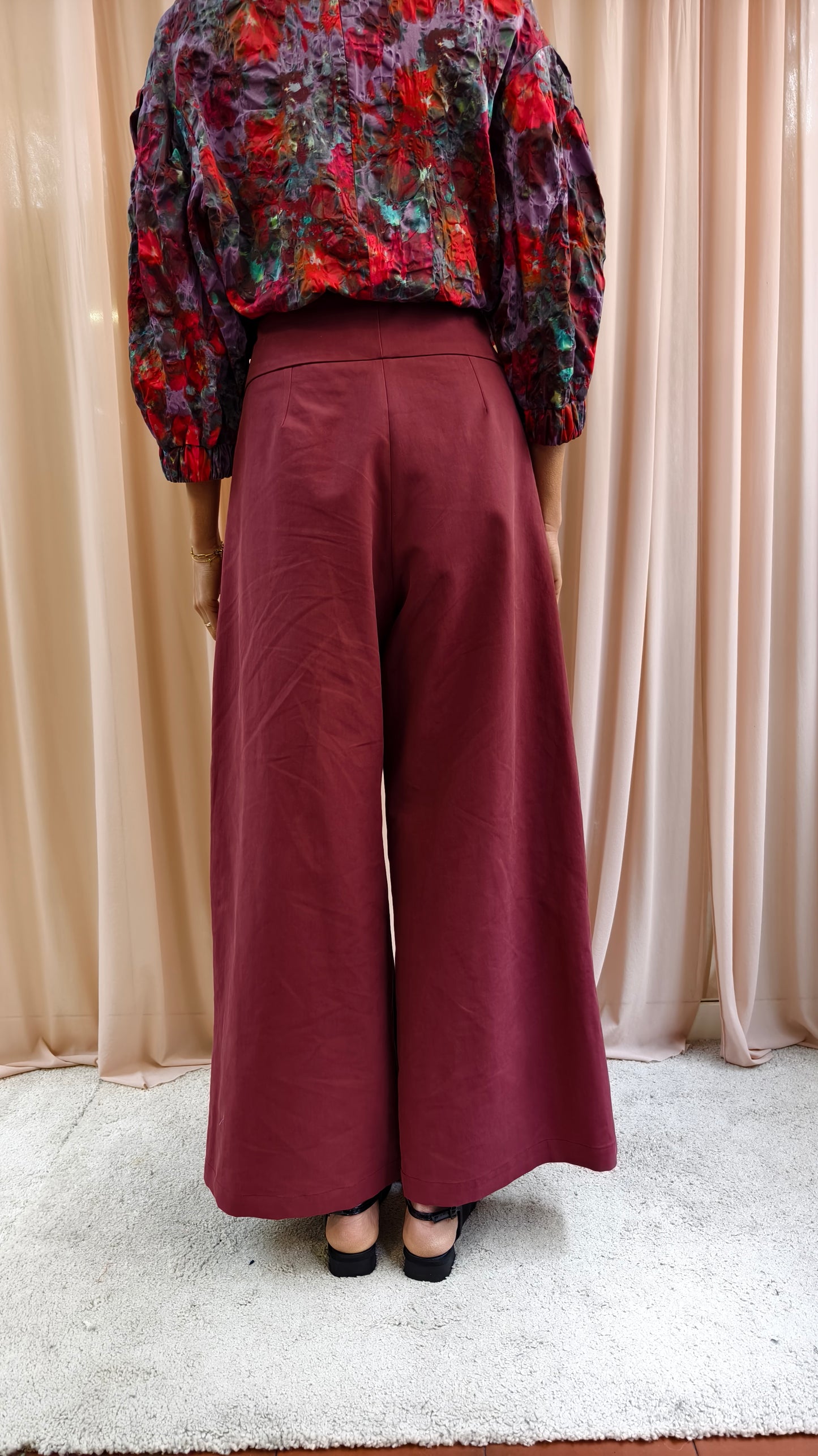 Pantalone con coulisse in popeline