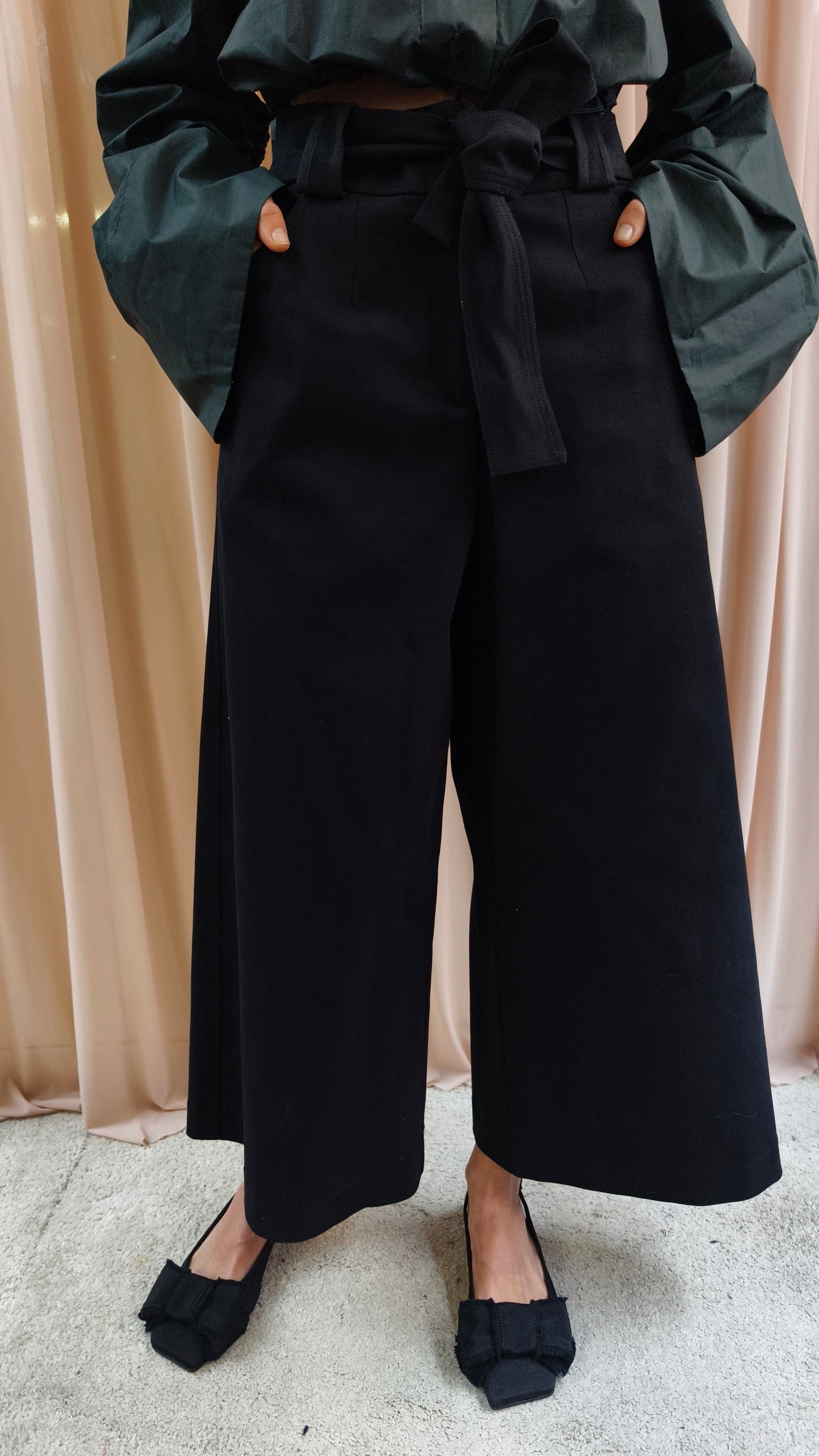 Pantalone con fusciacca in canvas