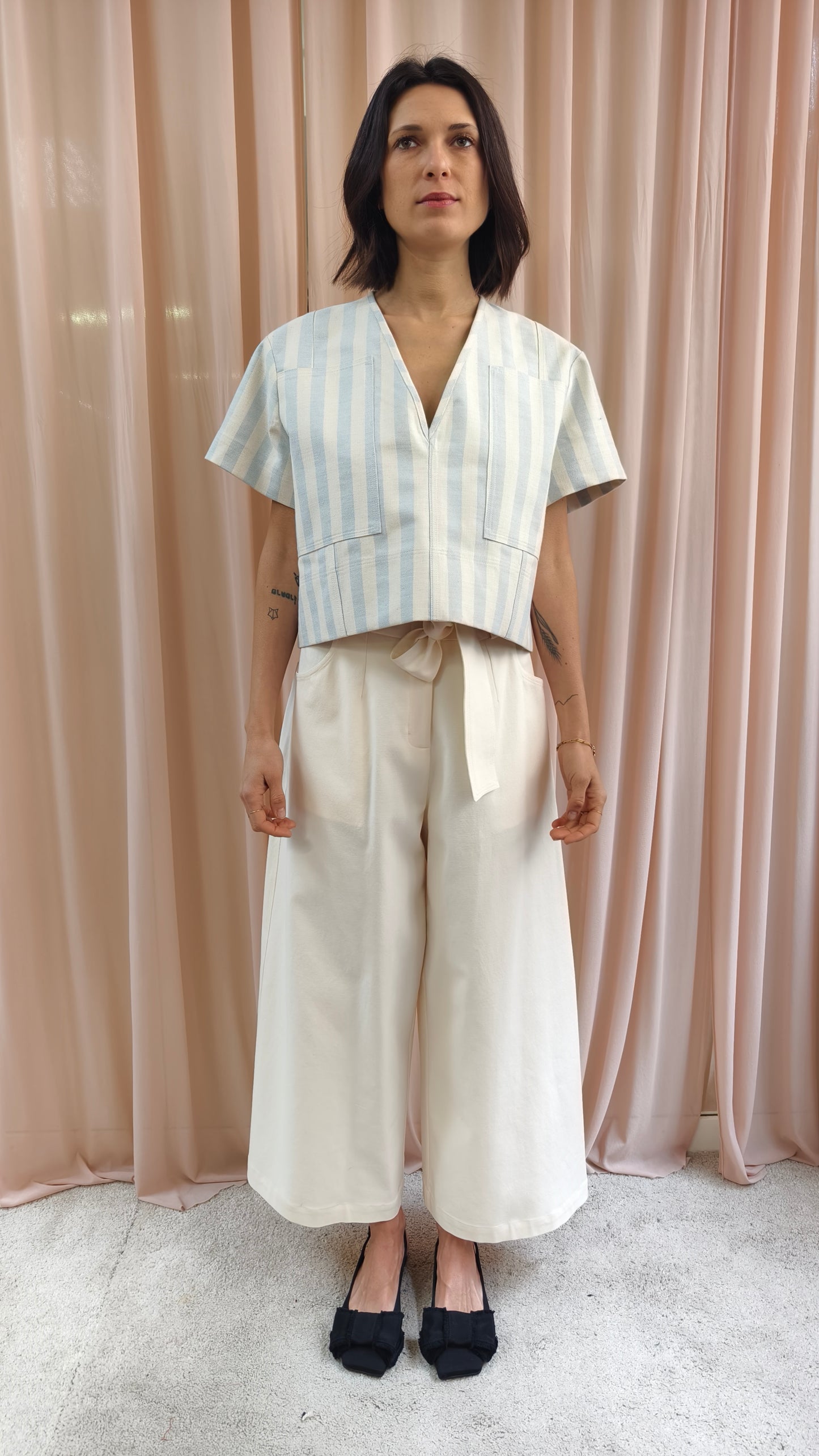 Pantalone con fusciacca in canvas