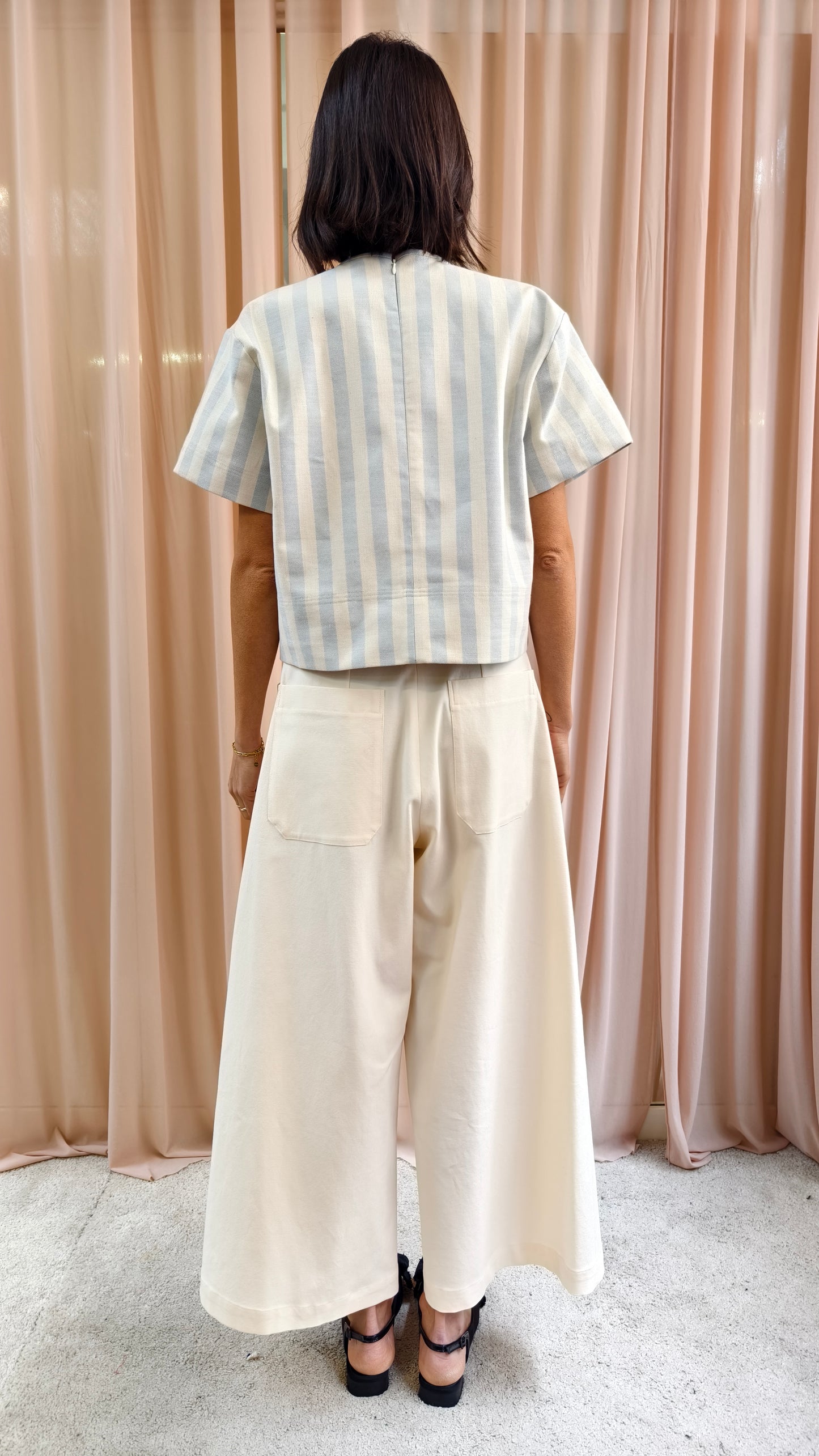Pantalone con fusciacca in canvas
