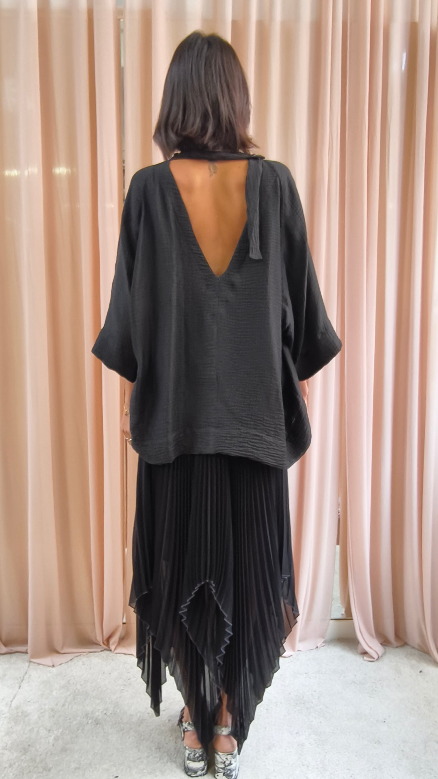 Blusa in creponne fluido