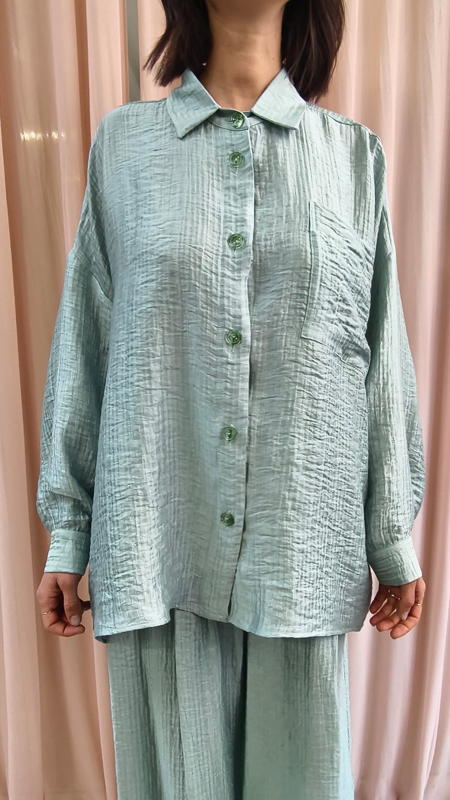 Camicia in creponne fluido