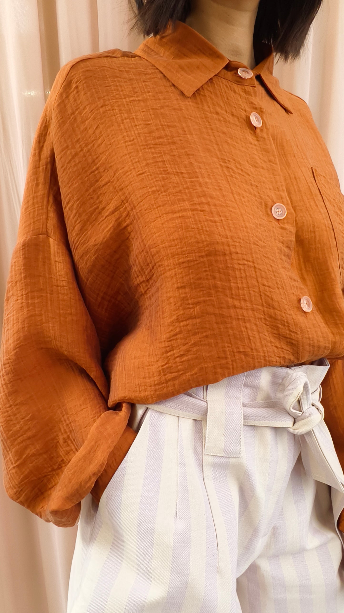 Camicia in creponne fluido