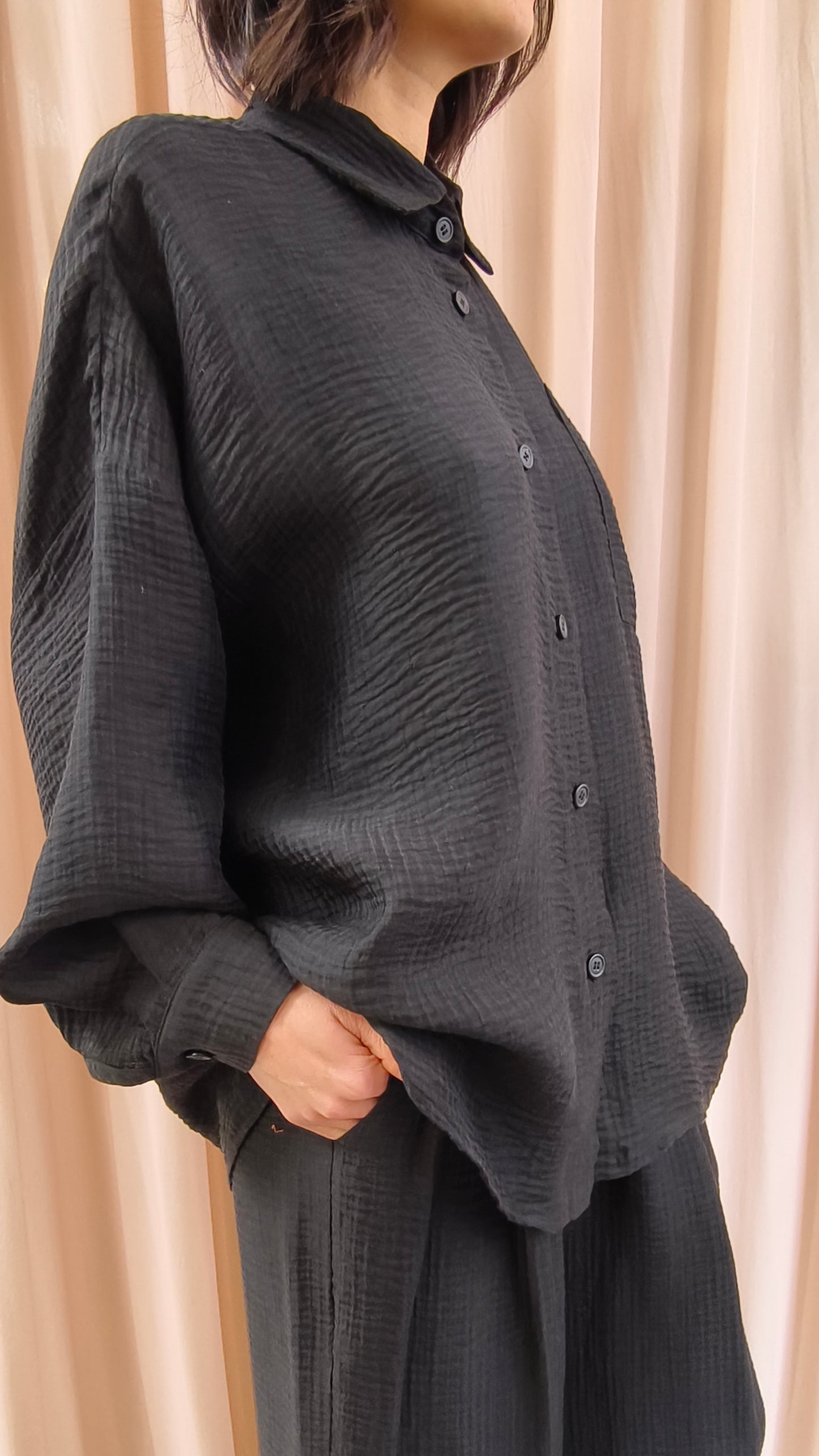 Camicia in creponne fluido