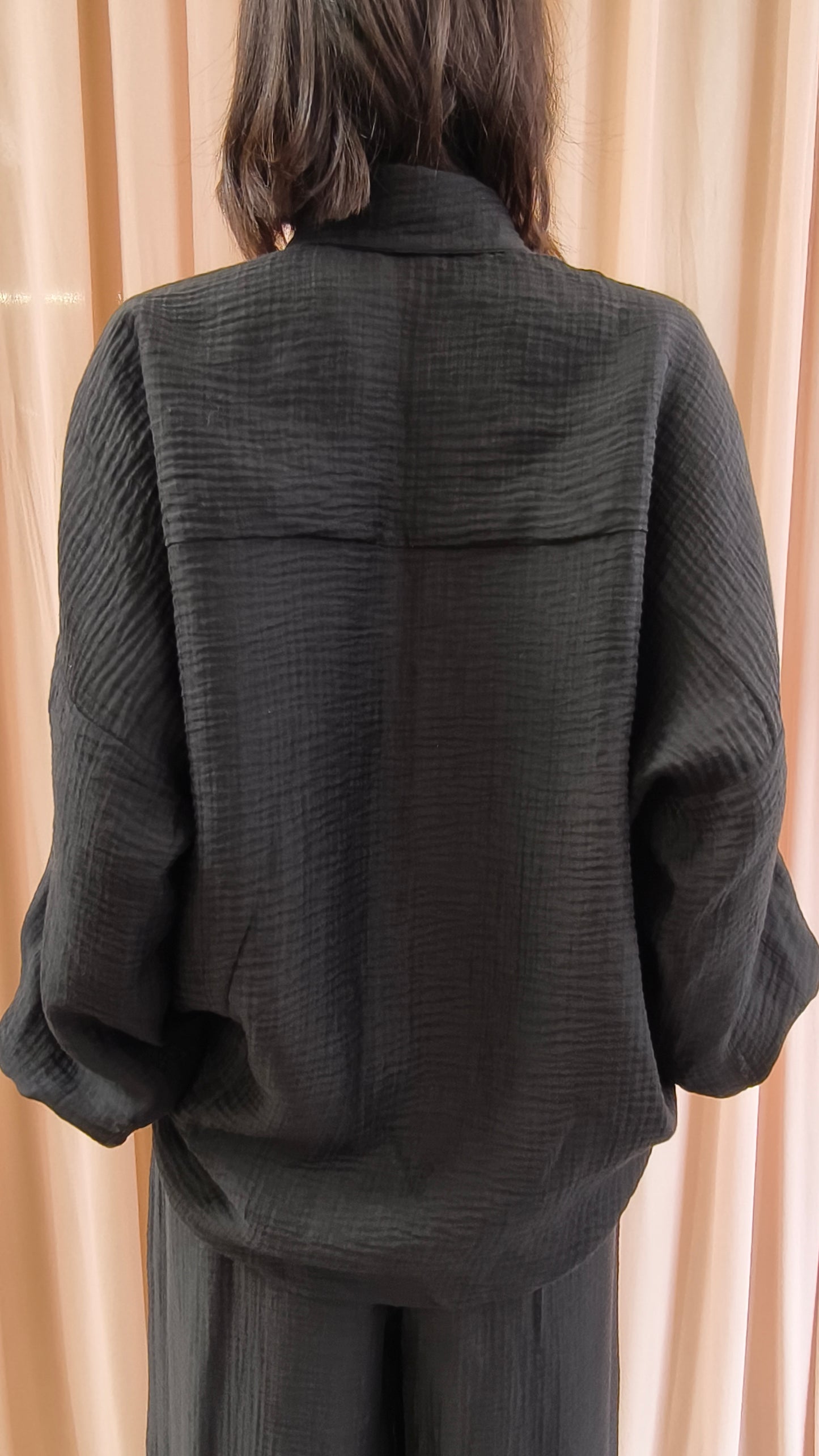Camicia in creponne fluido