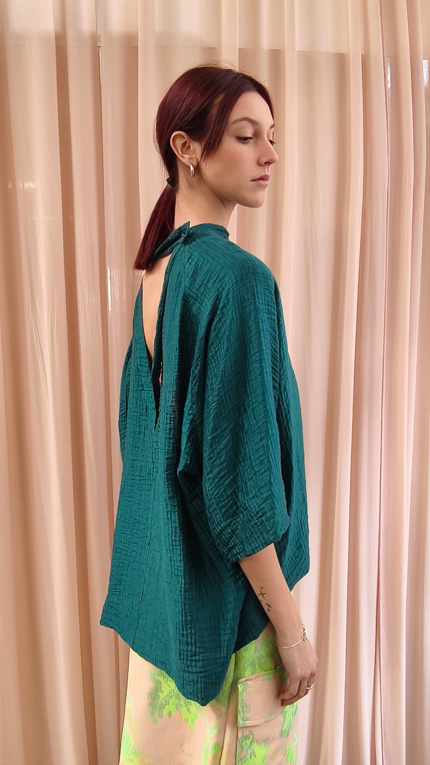 Blusa in creponne fluido