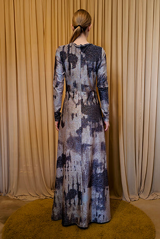 Abito lungo in lurex