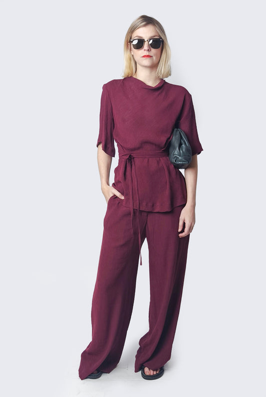 Burgundy Blouse