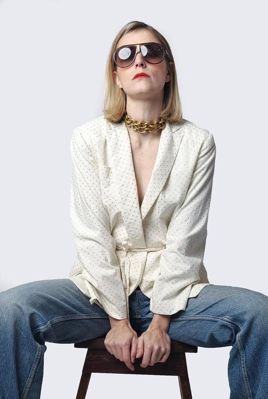 Gold Pois Blazer