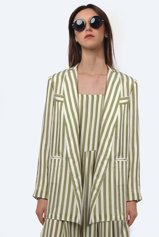Stripes Blazer Sage