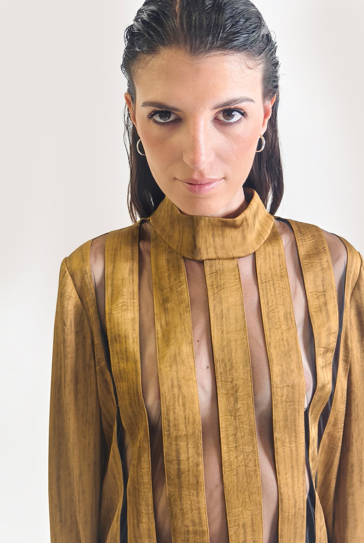 Maxi Stripes Blouse Gold