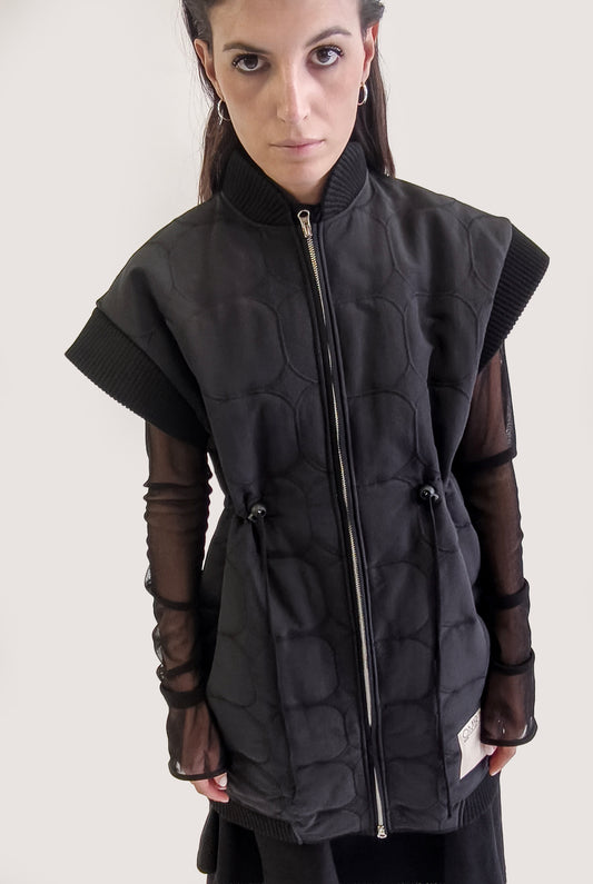 Quilted Gilet Black