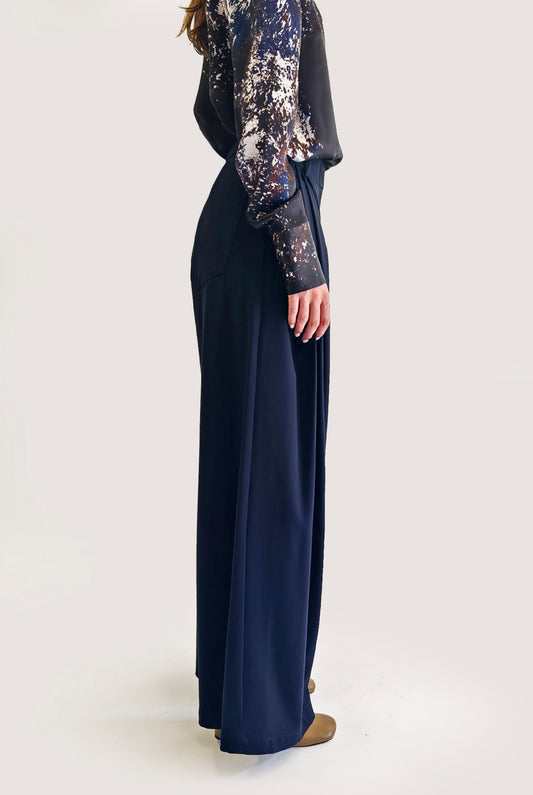 Pant Wide-Leg Blue