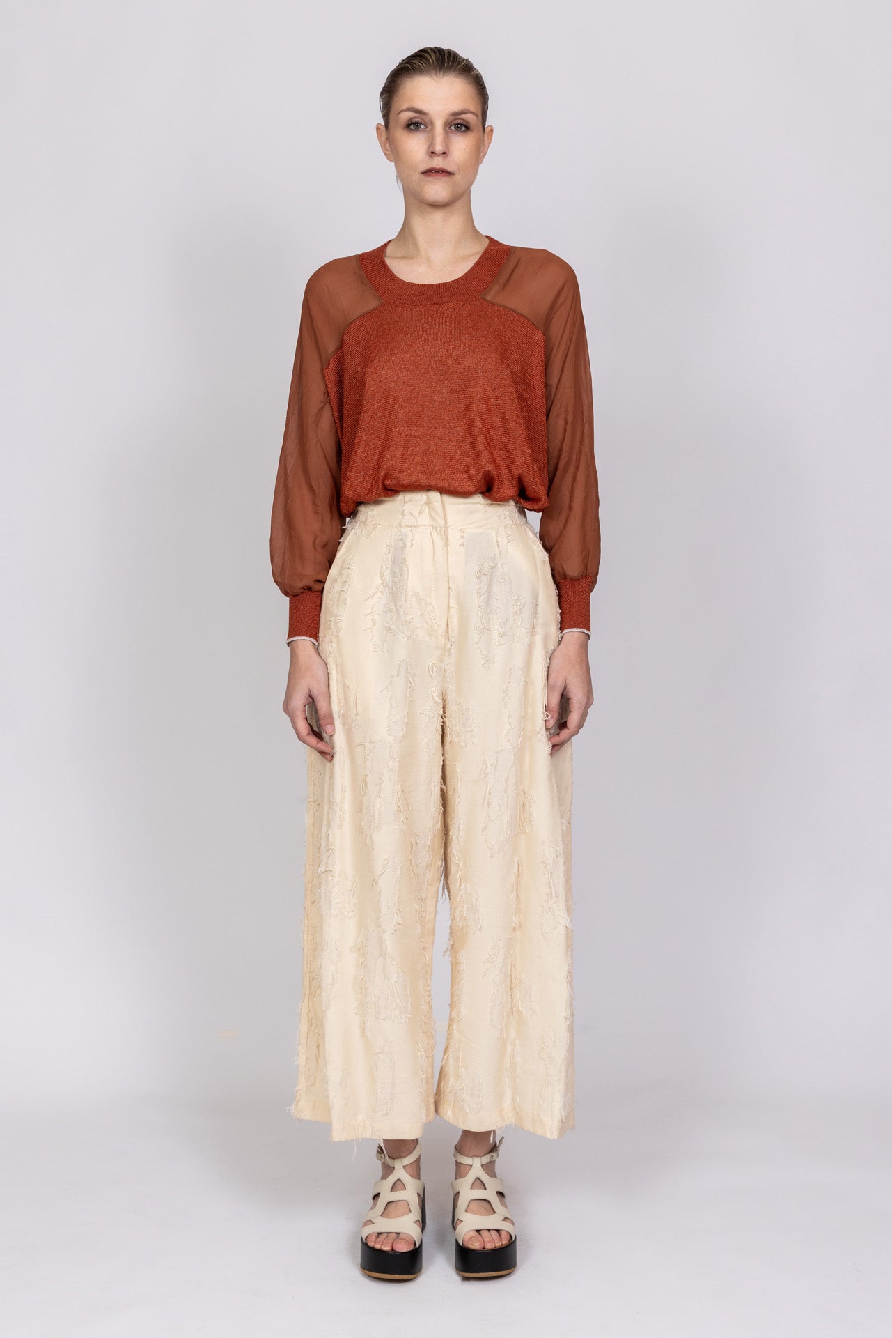 Pantalone in fil coupè
