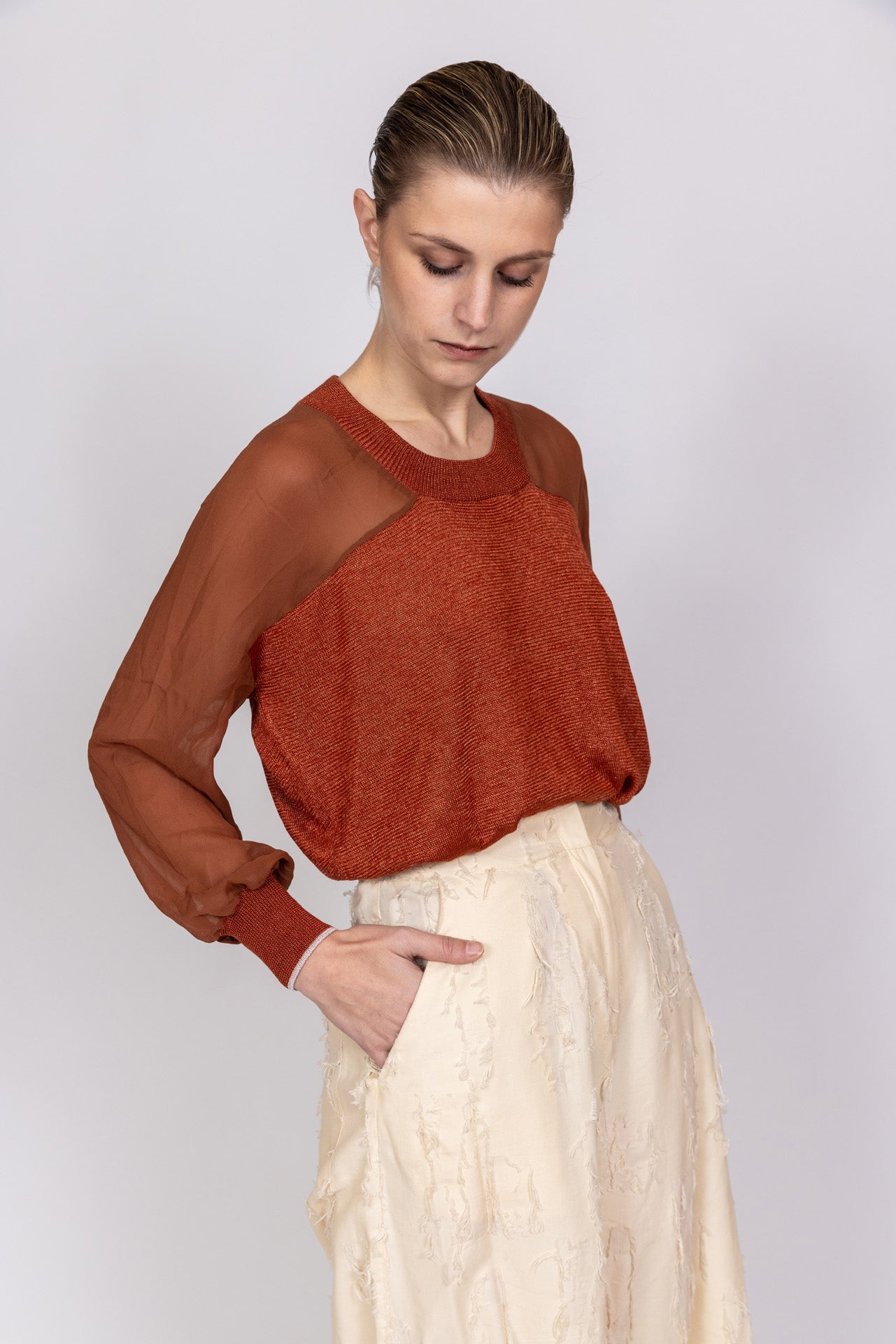 Pantalone in fil coupè