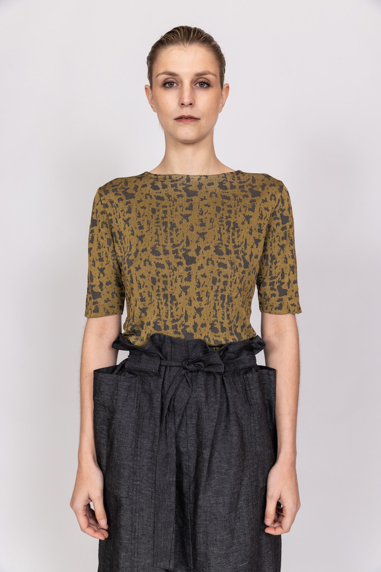 T-shirt tricot jacquard