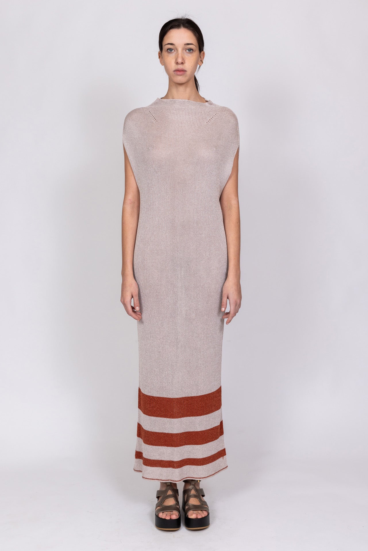 Abito tricot in maglia rasata