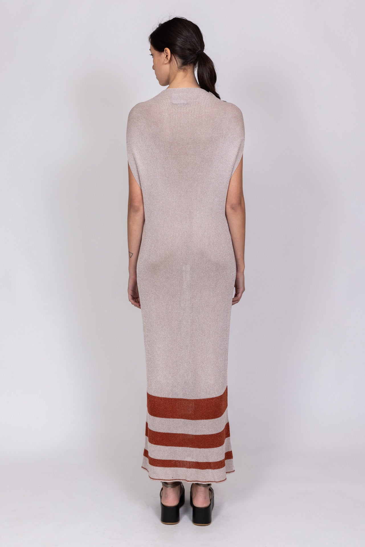 Abito tricot in maglia rasata