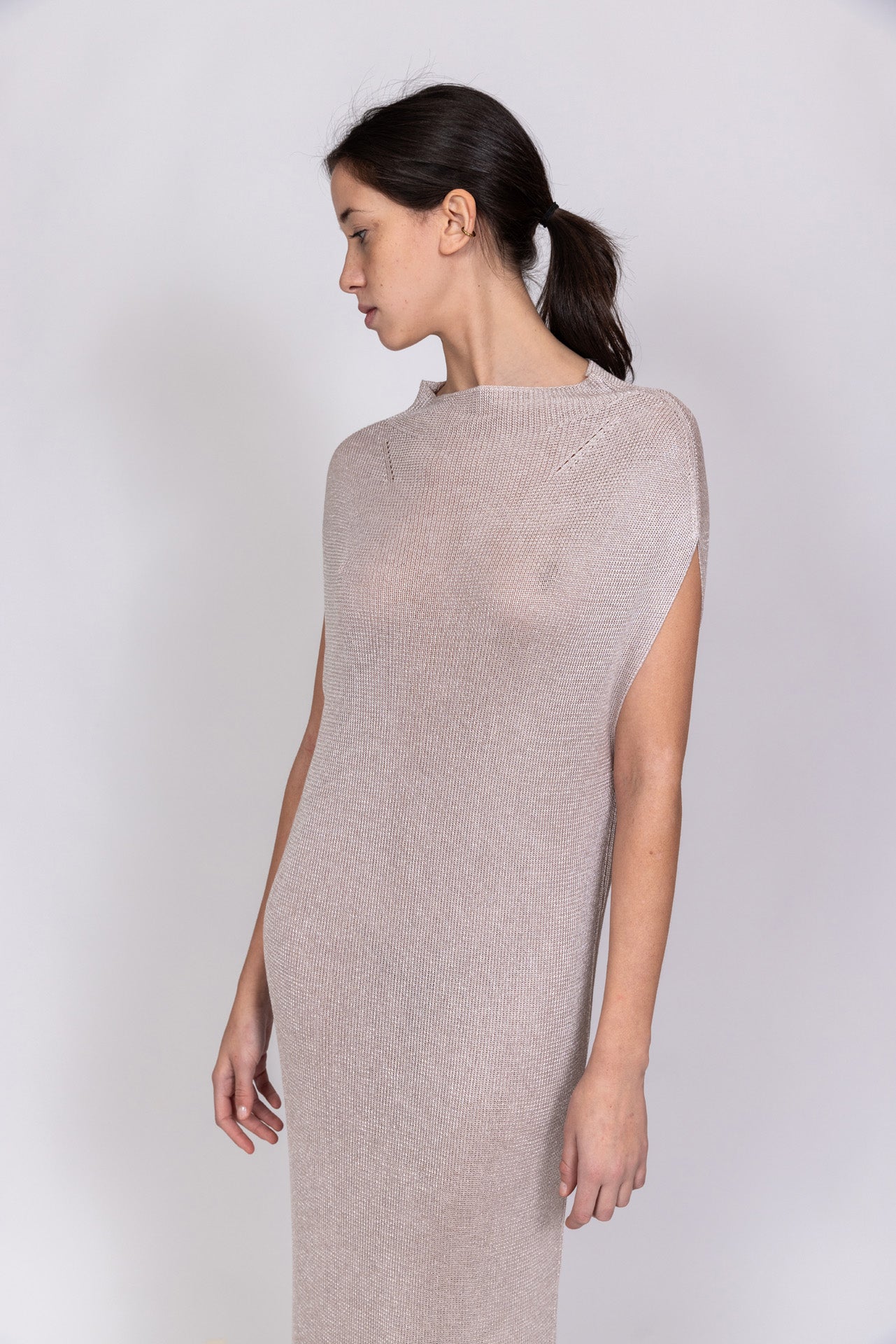 Abito tricot in maglia rasata