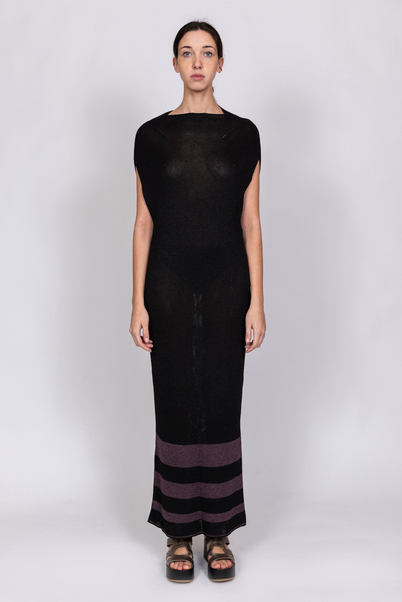 Abito tricot in maglia rasata