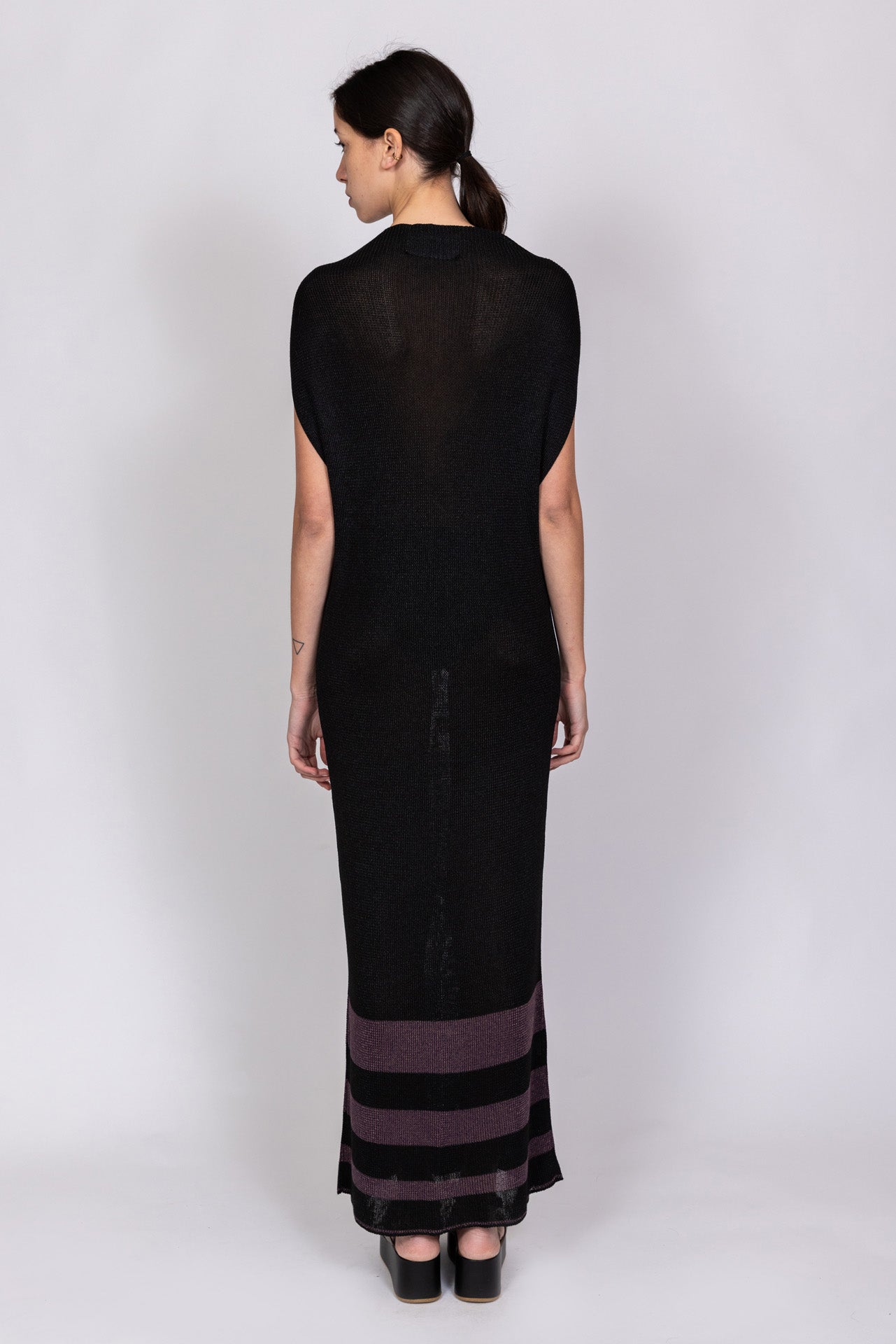 Abito tricot in maglia rasata