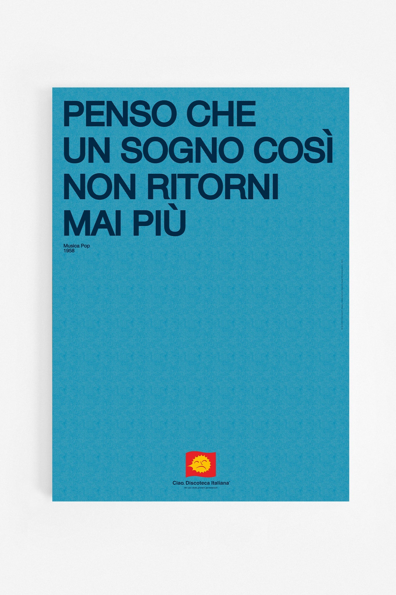Nel blu, dipinto di blu-Scritta-Poster
