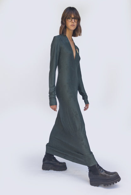 Long Dress in jersey bosco