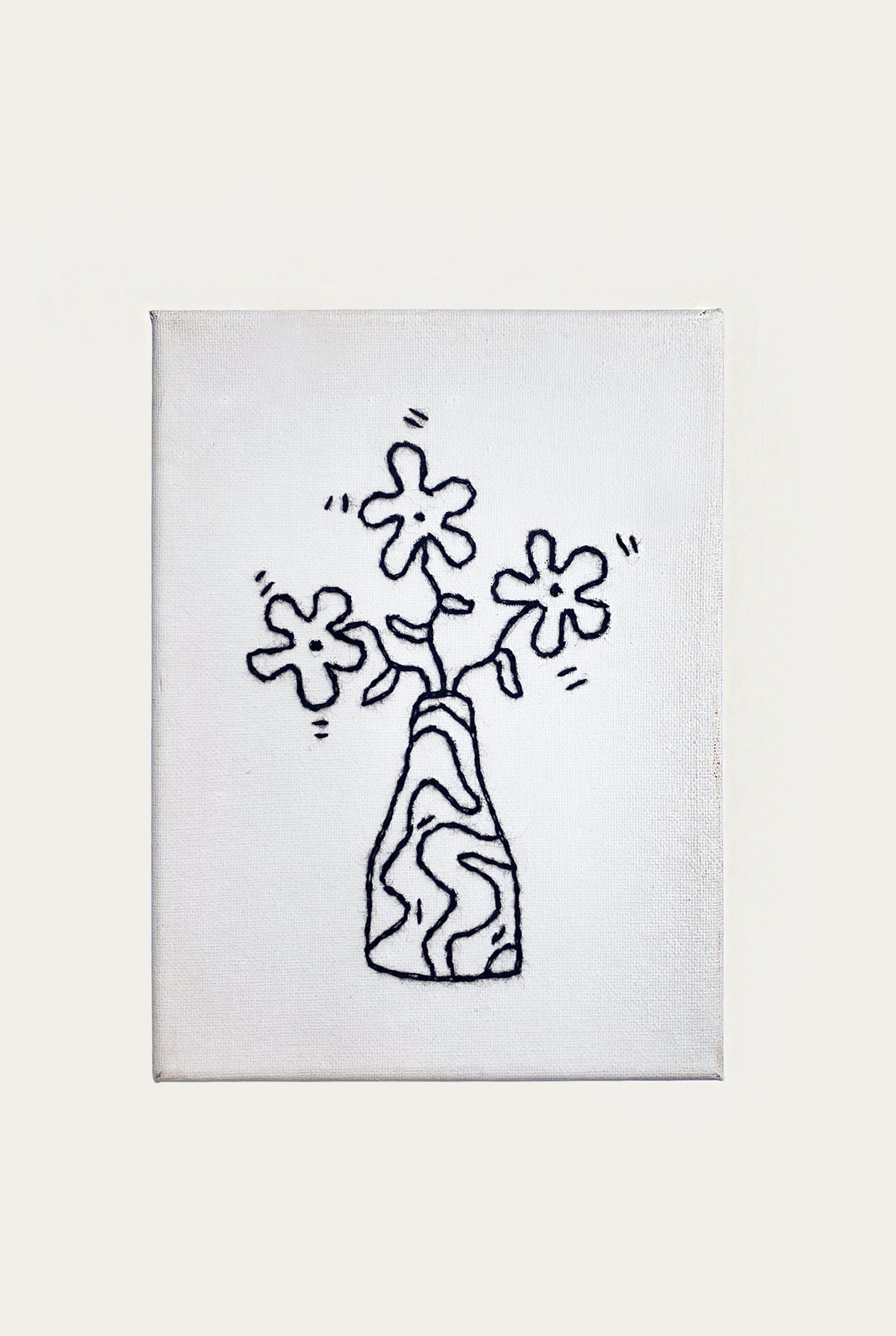 Rica.miri - Embroidered Vase Canvas