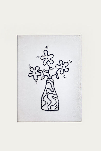 Rica.miri - Embroidered Vase Canvas