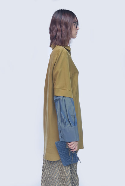 Camicia Bifabric Oliva / Avio