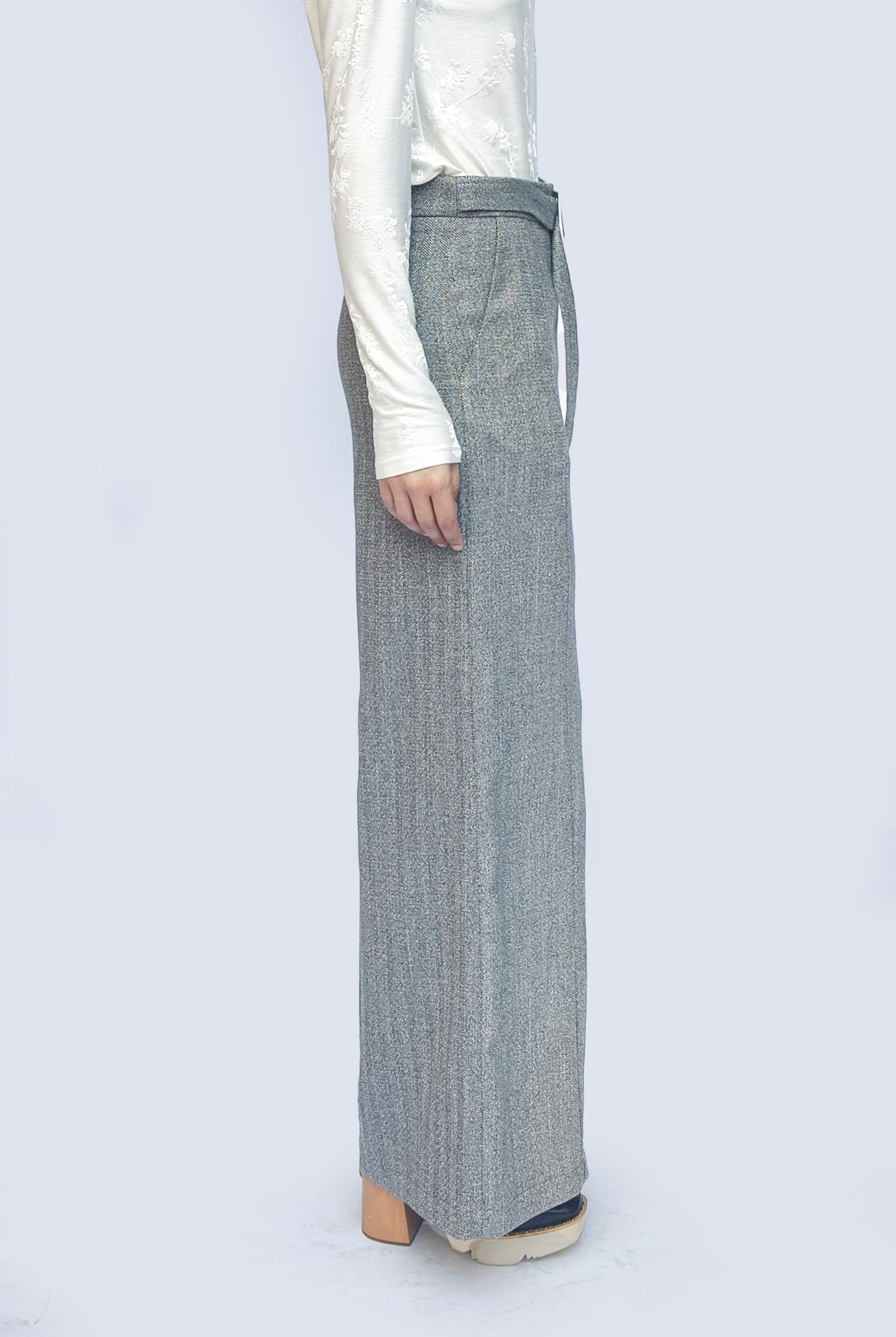 Flare Tweed Pants