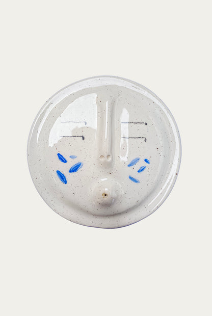 Sbrocca - Ceramic incense holder plate bleu