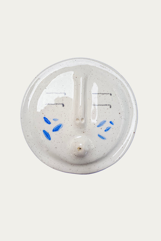 Sbrocca - Ceramic incense holder plate bleu