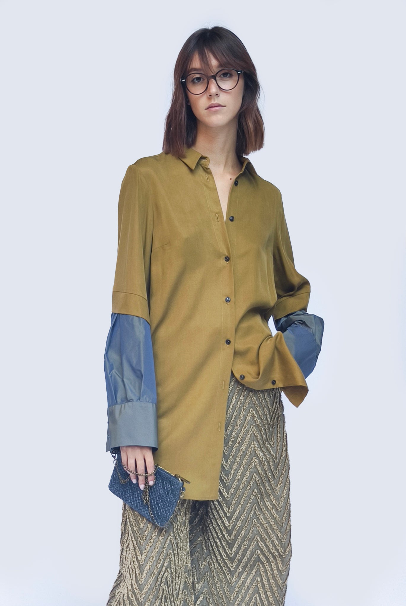 Camicia Bifabric Oliva / Avio