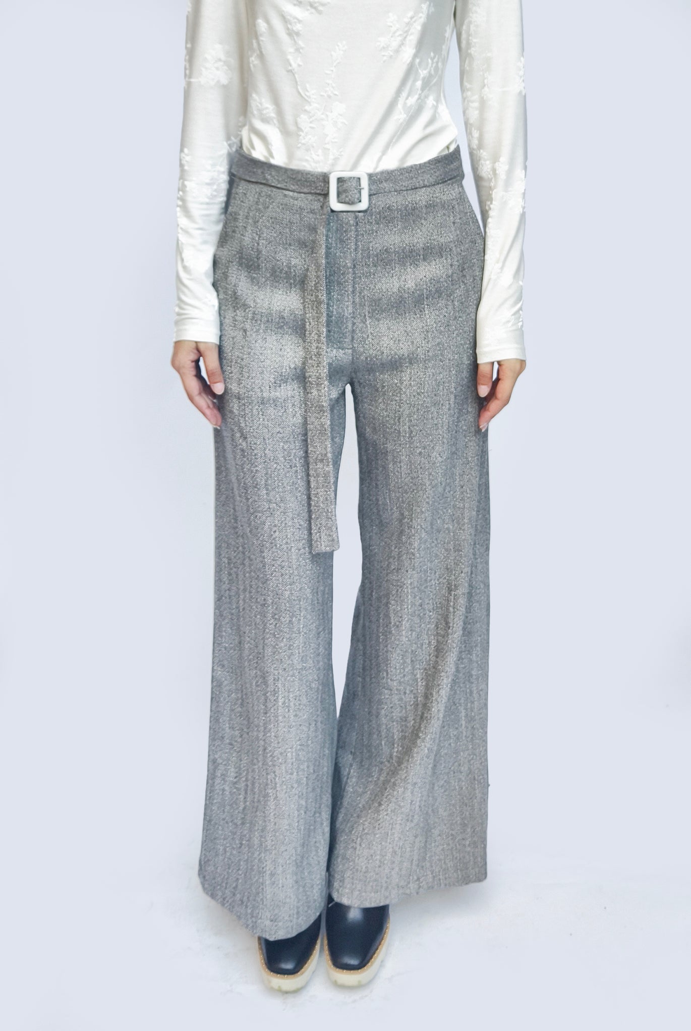 Flare Tweed Pants