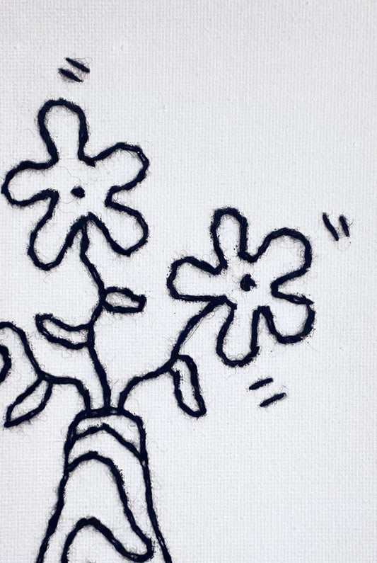 Rica.miri - Embroidered Vase Canvas