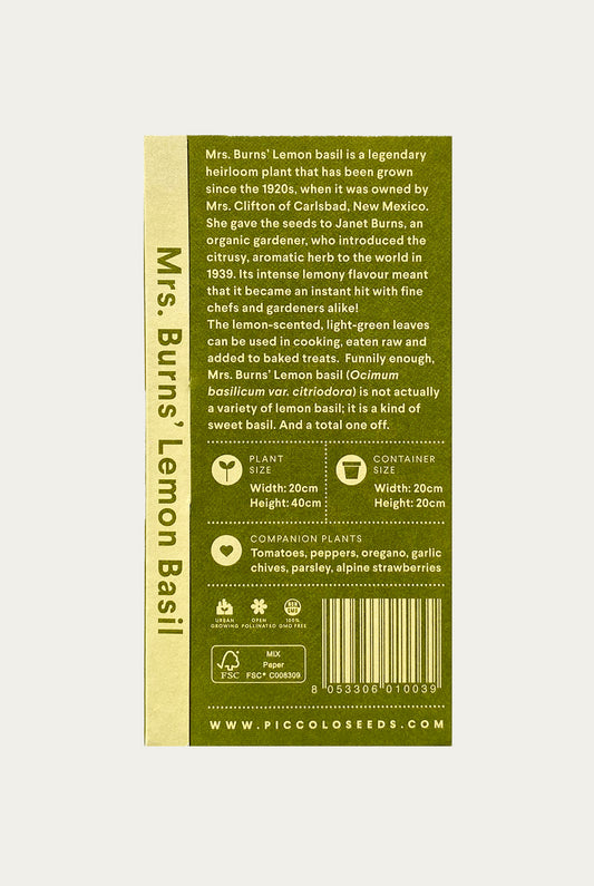 Semi - Basilico al Limone di Mrs. Burns