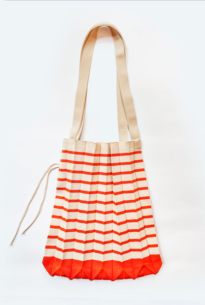 Red Striped Shopper