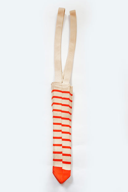 Red Striped Shopper