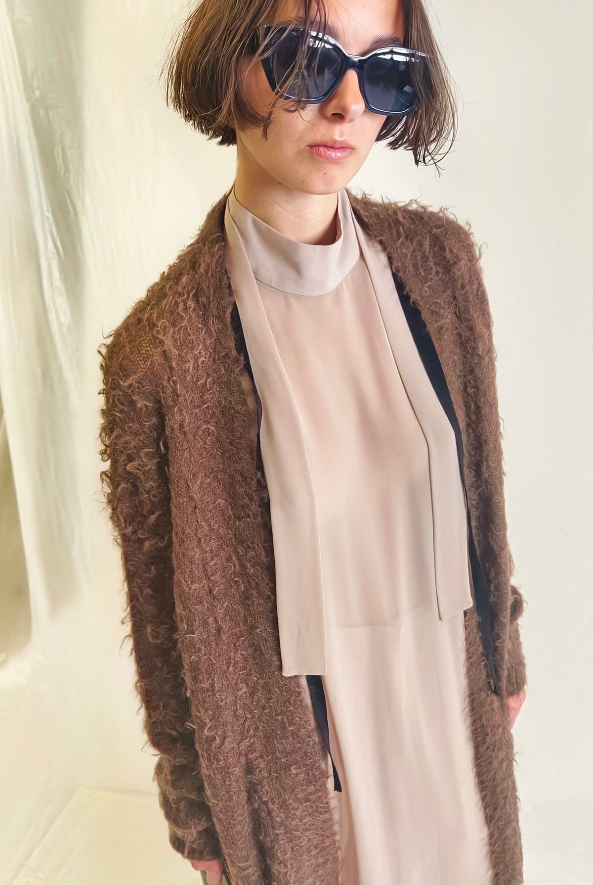 Cardigan Bouclè Brown