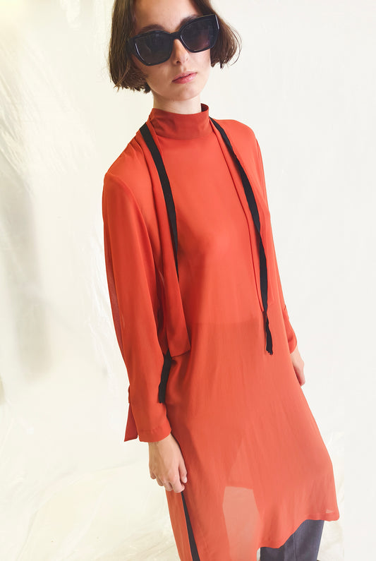 Dress Georgette Orange