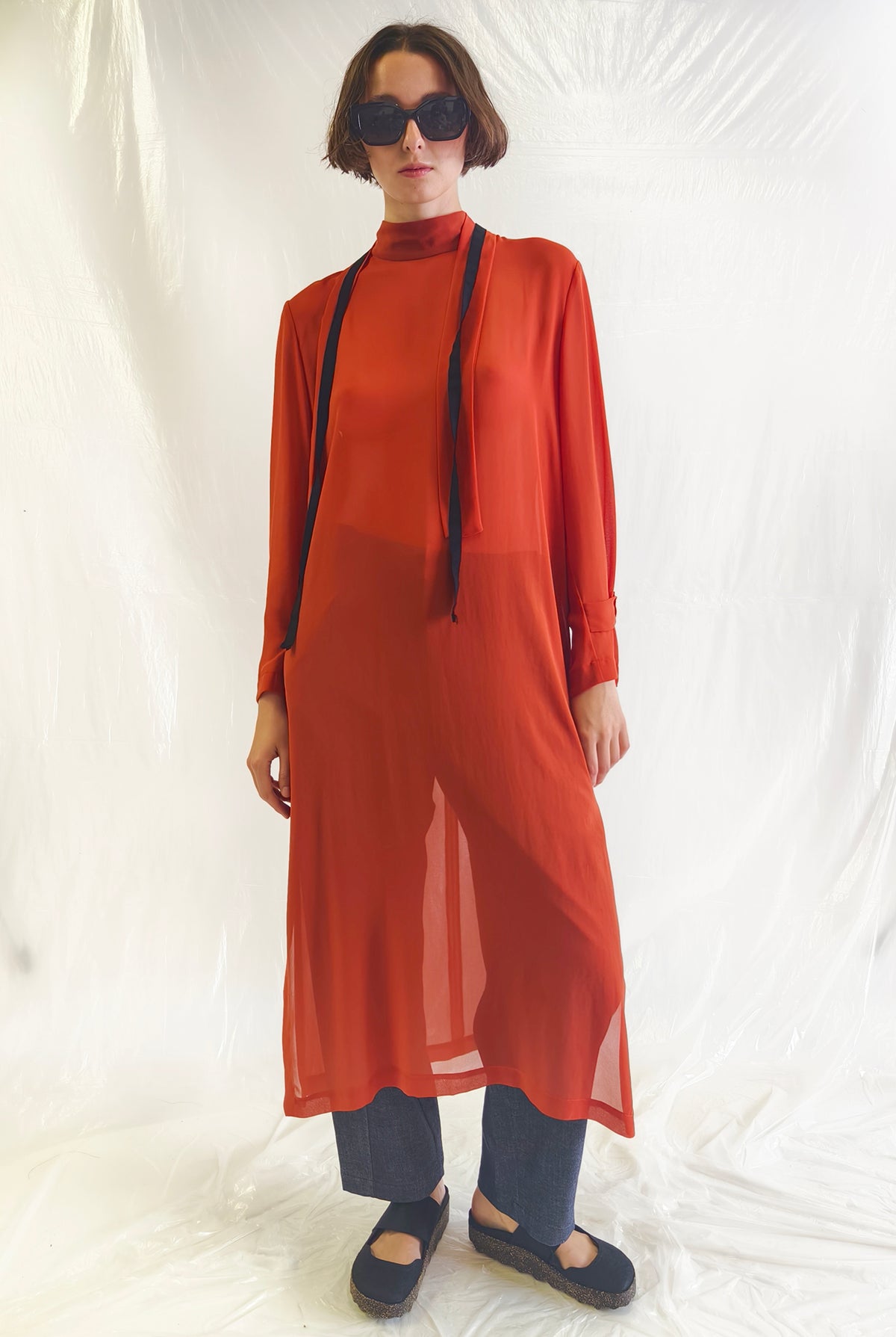 Dress Georgette Orange
