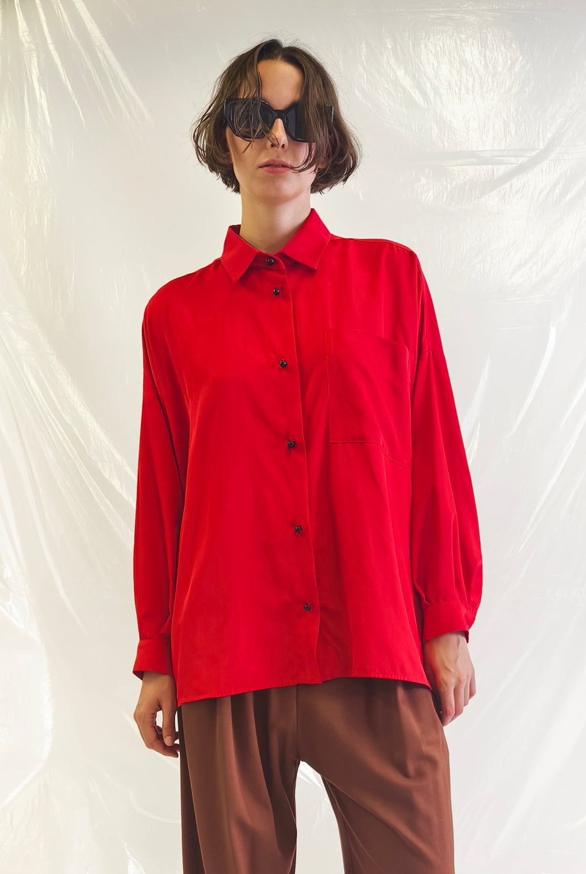 Camicia Over Rosso