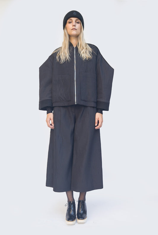 SHOP THE LOOK bomber organetto + cropped flare pants
